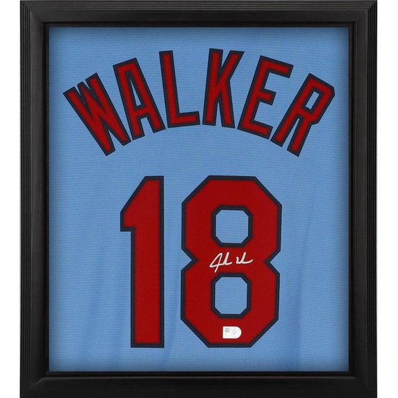 Jordan Walker St. Louis Cardinals Framed Autographed Blue Cooperstown Replica Jersey Shadowbox - Fanatics Authentic Certified
