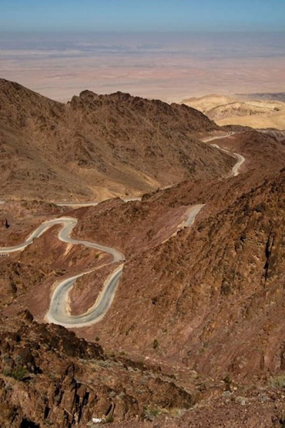 Jordan Winding highway from Wadi Musa to Wadi Araba Canvas Art - Aldo Pavan DanitaDelimont (24 x 36)