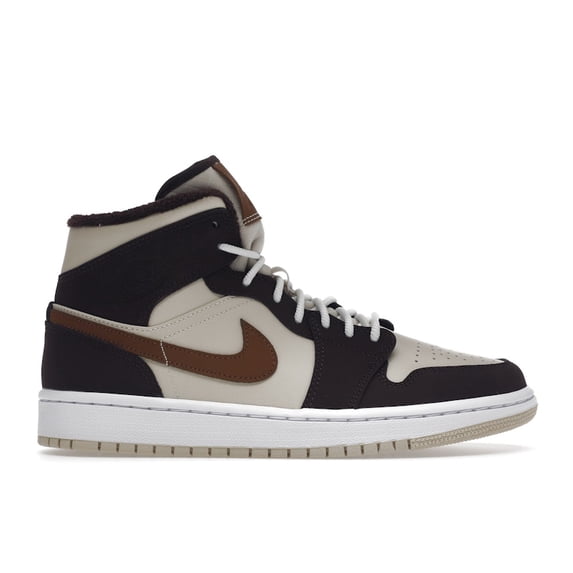 Jordan Women's 1 Mid SE Brown Basalt Oatmeal Shoes, from StockX