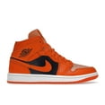 thumbnail image 1 of Jordan Women's 1 Mid SE Rush Orange Crimson Bliss Shoes, from StockX, 1 of 5