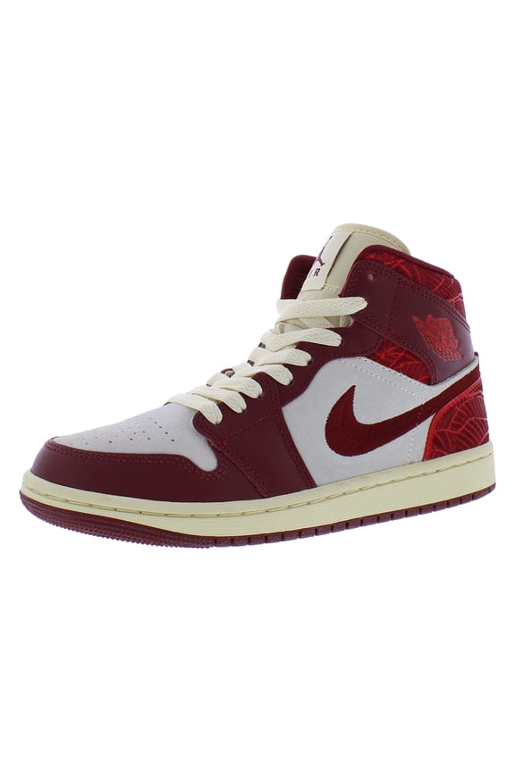 Jordan Womens AJ1 MID SE Shoes Size 6 Color Team Red/University Red-sail