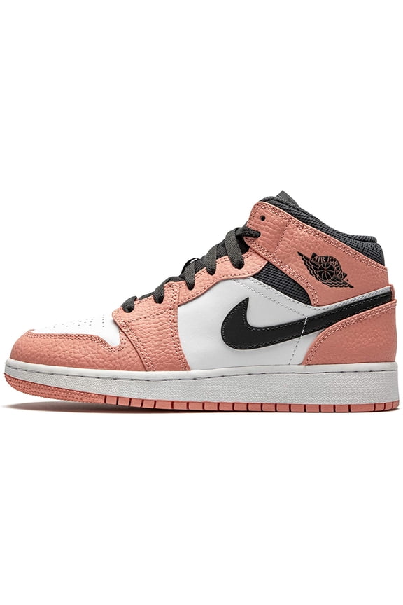 Jordan Youth Air 1 Mid Gs Pink Quartz 555112 603 Size 4.5 Big Kid Pink Quartz/Dk Smoke Grey