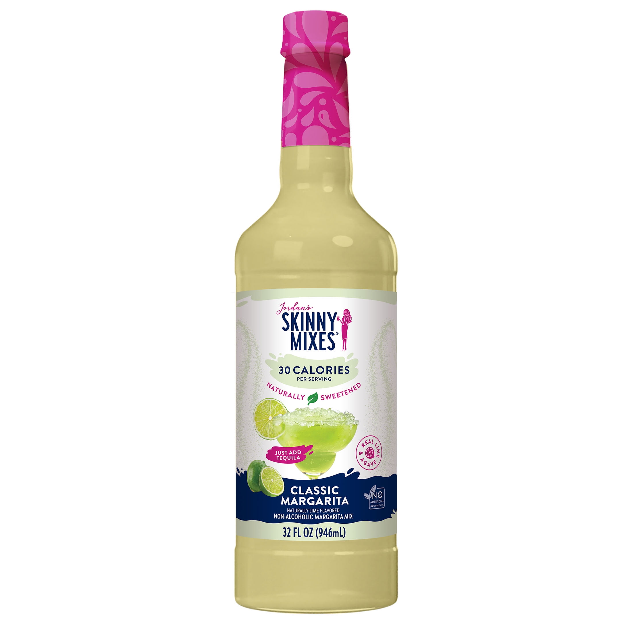 Jordan's Skinny Mixes Natural Original Margarita Mixer Liquid Syrup, 32 fl oz