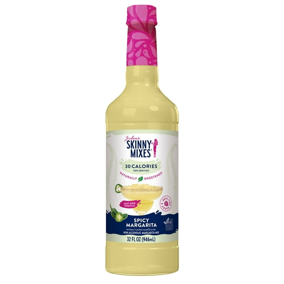 Jordan's Skinny Mixes Natural Spicy Margarita Mixer Liquid Syrup, Plastic Bottle, 32 fl oz