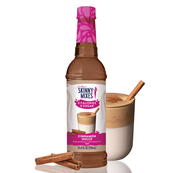 Jordan's Skinny Mixes Sugar Free Cinnamon Dolce Syrup, 25.4 Fl Oz