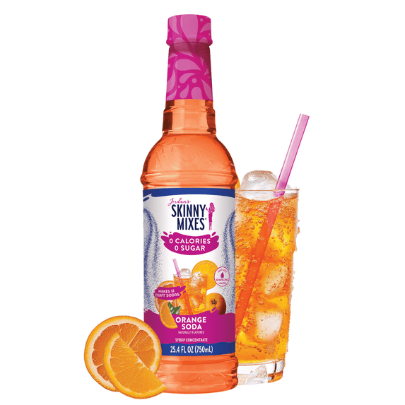 Jordan's Skinny Mixes Sugar Free Orange Soda Syrup, 25.4 Fl Oz