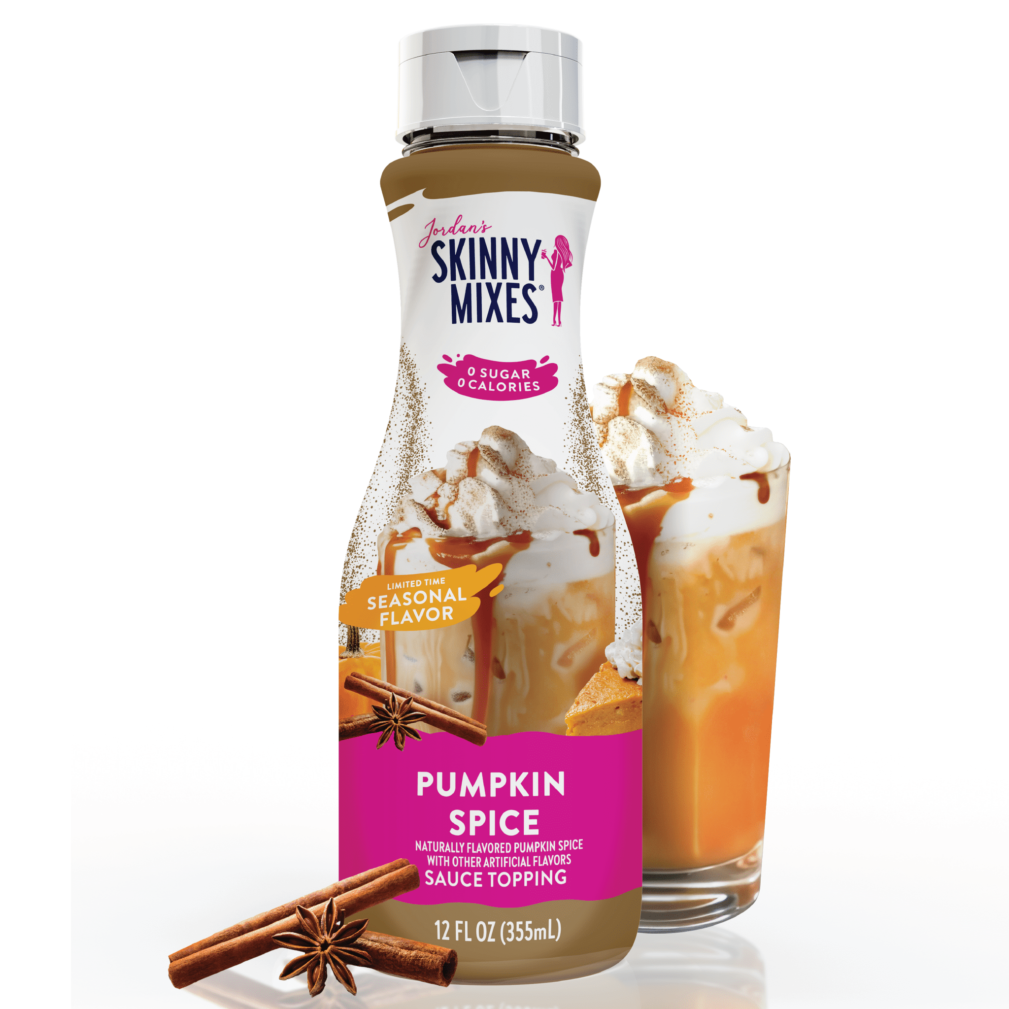 Jordan's Skinny Mixes Sugar Free Pumpkin Spice Sauce, Zero Calories, Gluten Free, 12 FL Oz - Walmart.com