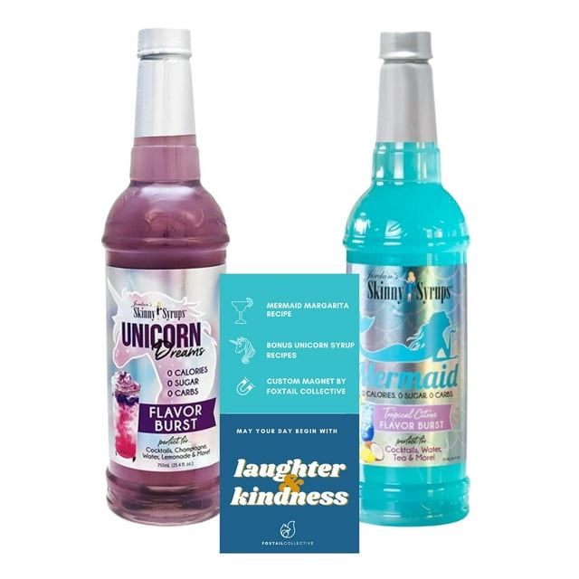 Jordan's Skinny Syrups Mermaid and Unicorn Syrup Bundle by - (2) 24.5 ...