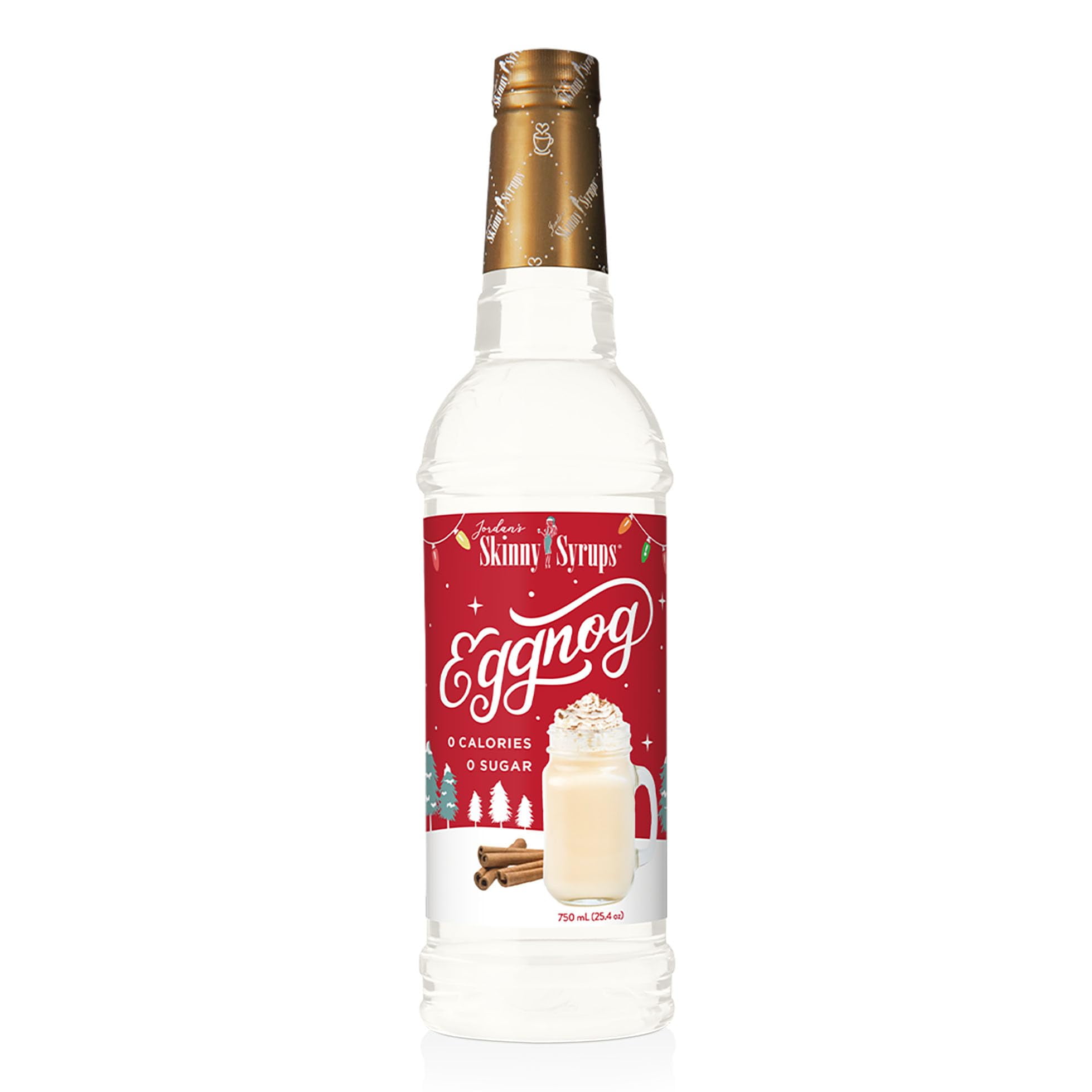 Jordan's Skinny Syrups Sugar Free Coffee Syrup, Eggnog Flavor Drink Mix