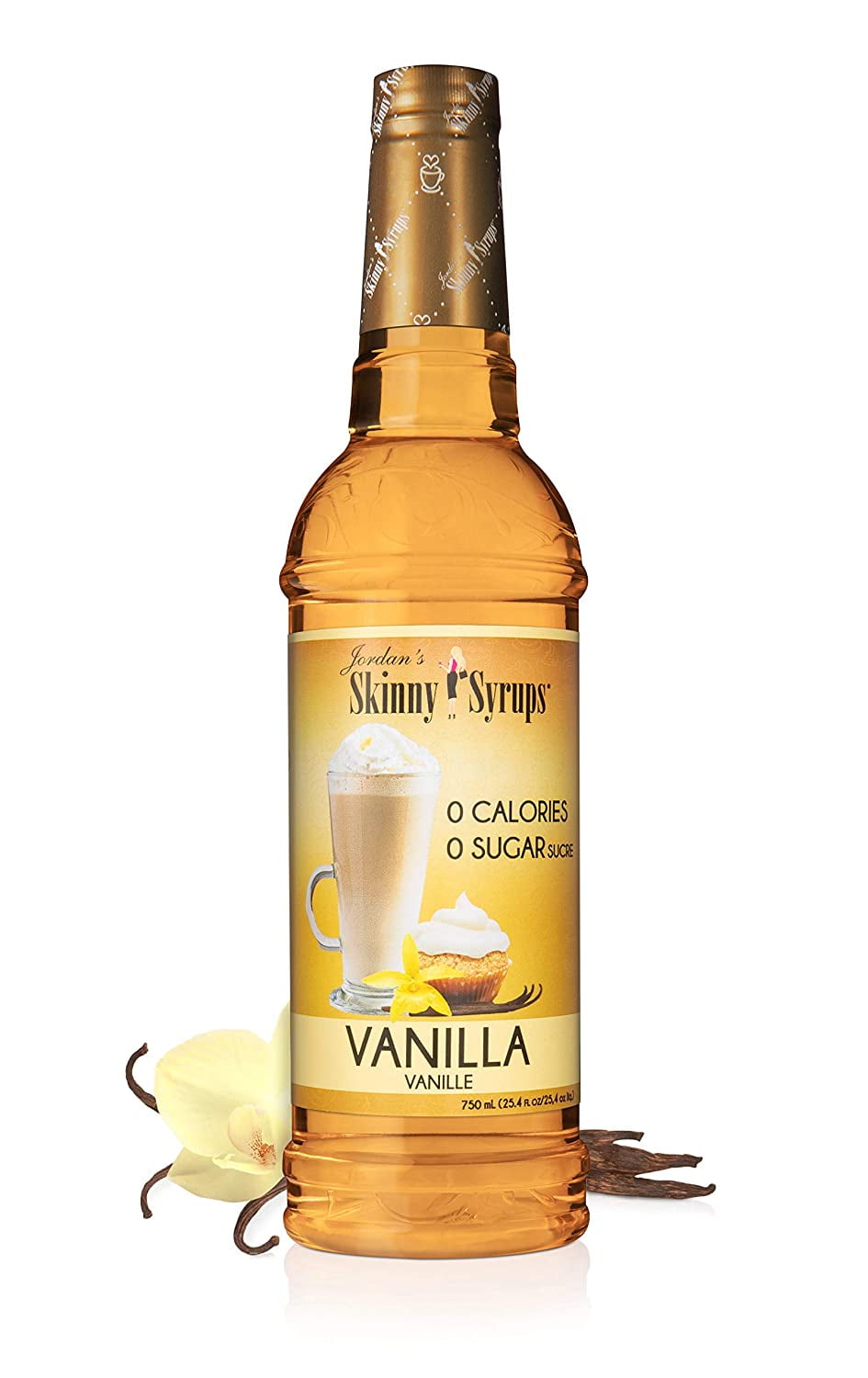 Jordan's Skinny Syrups Sugar Free Coffee Syrup, Vanilla Flavor Drink