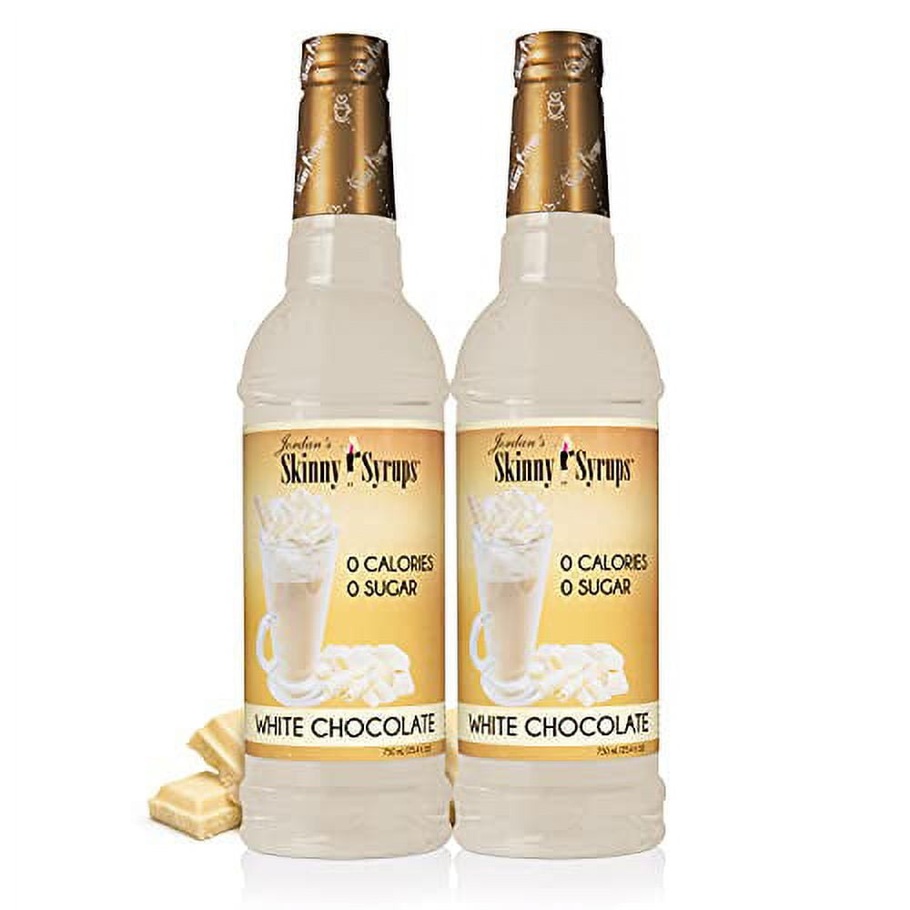 Jordan's Skinny Syrups Sugar Free Coffee Syrup, White Chocolate Flavor Mix, Zero Calorie