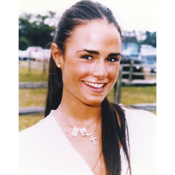Jordana Brewster wearing a White Tunic and a Crucifix Necklace in a Close Up Portrait Photo Print (24 x 30)