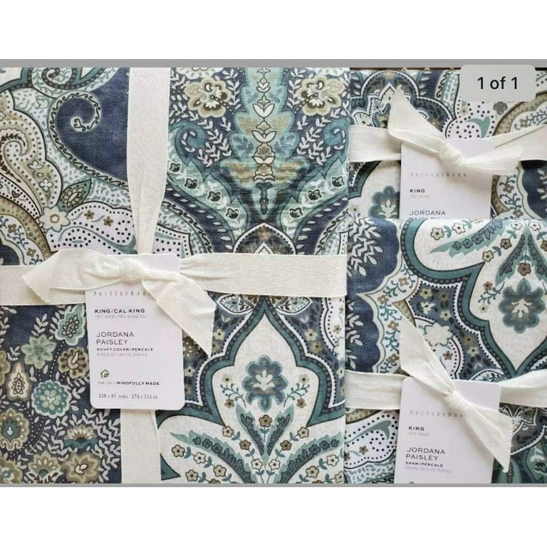 Jordana Duvet Cover King California King Two King Shams Blue