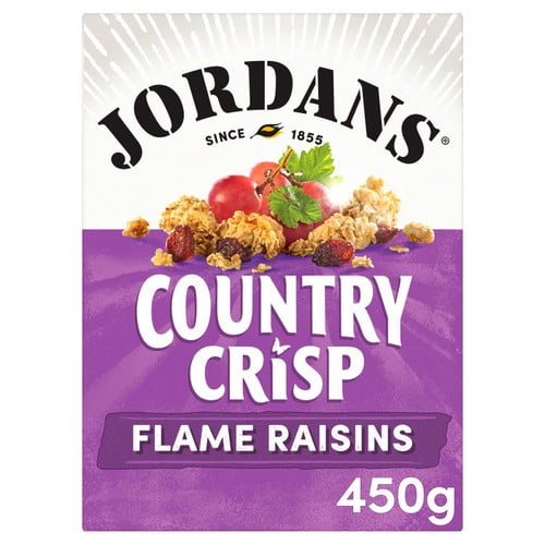 Jordans Country Crisp Flame Raisins Breakfast Cereal 450g, British Import (Pack of 3)