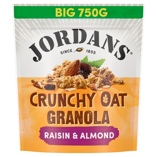 Jordans Crunchy Oat Granola Raisin & Almond Breakfast Cereal 750g, British Import (Pack of 3)