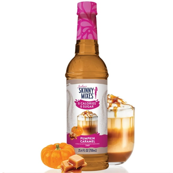 Jordans Skinny Syrups Pumpkin Caramel, Sugar Free Flavoring Syrup, 25.4 Ounce Bottle