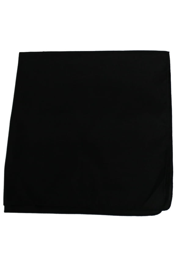 Set of 12 Blank Cotton Plain Black Bandanas for Men and Women