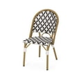 thumbnail image 1 of Jordy Outdoor French Bistro Chair, Set of 2, Black, White, and Bamboo Finish, 1 of 7
