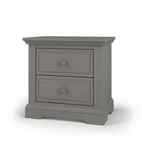 Child Craft Jordyn 2-Drawer Nightstand with Crowned Molding, Pine Wood Construction, Lunar Gray