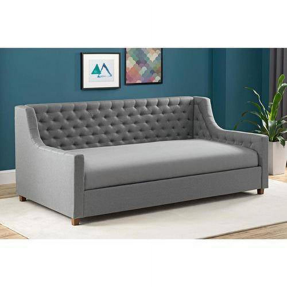 Jordyn Upholstered Daybed Twin Grey Linen Walmart