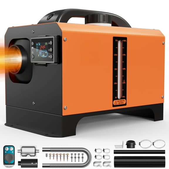Joreek 8KW Diesel Heater, Horizontal Diesel Air Heater All in One with Remote Control and LCD Screen, Fast Heating Low Noise, Portable Diesel Heater for Truck Van RV Trailer Camper and Indoors