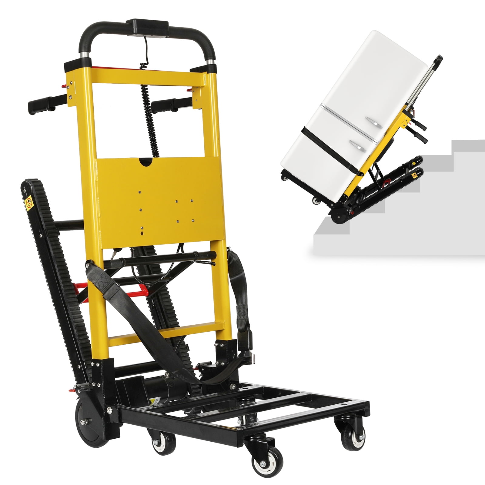 Joreek Electric Stair Climbing Hand Trucks Dolly 120W Motor 441 lbs Max Load  Heavy Duty Folding Stair Climber Hand Trolley Cart with 6 Wheels for Stairs Moving Furniture