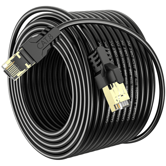 Jorenca 150 ft Faster Indoor Ethernet Cable, Cat 8 High Speed Heavy Duty Network Cable