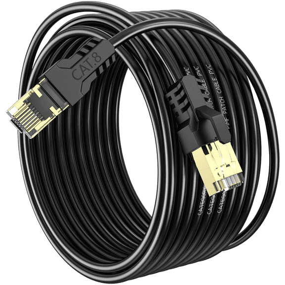 Jorenca Cat 8 Ethernet Cable 25ft Indoor Network Cable High Speed Internet Cord