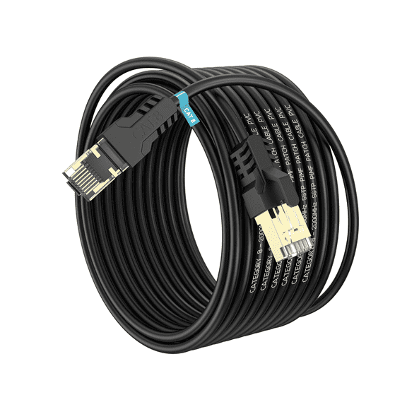 Jorenca Ethernet Patch Cable 50 ft Cat 8 Faster Ethernet Network Internet Cord RJ45 LAN Cable High Speed