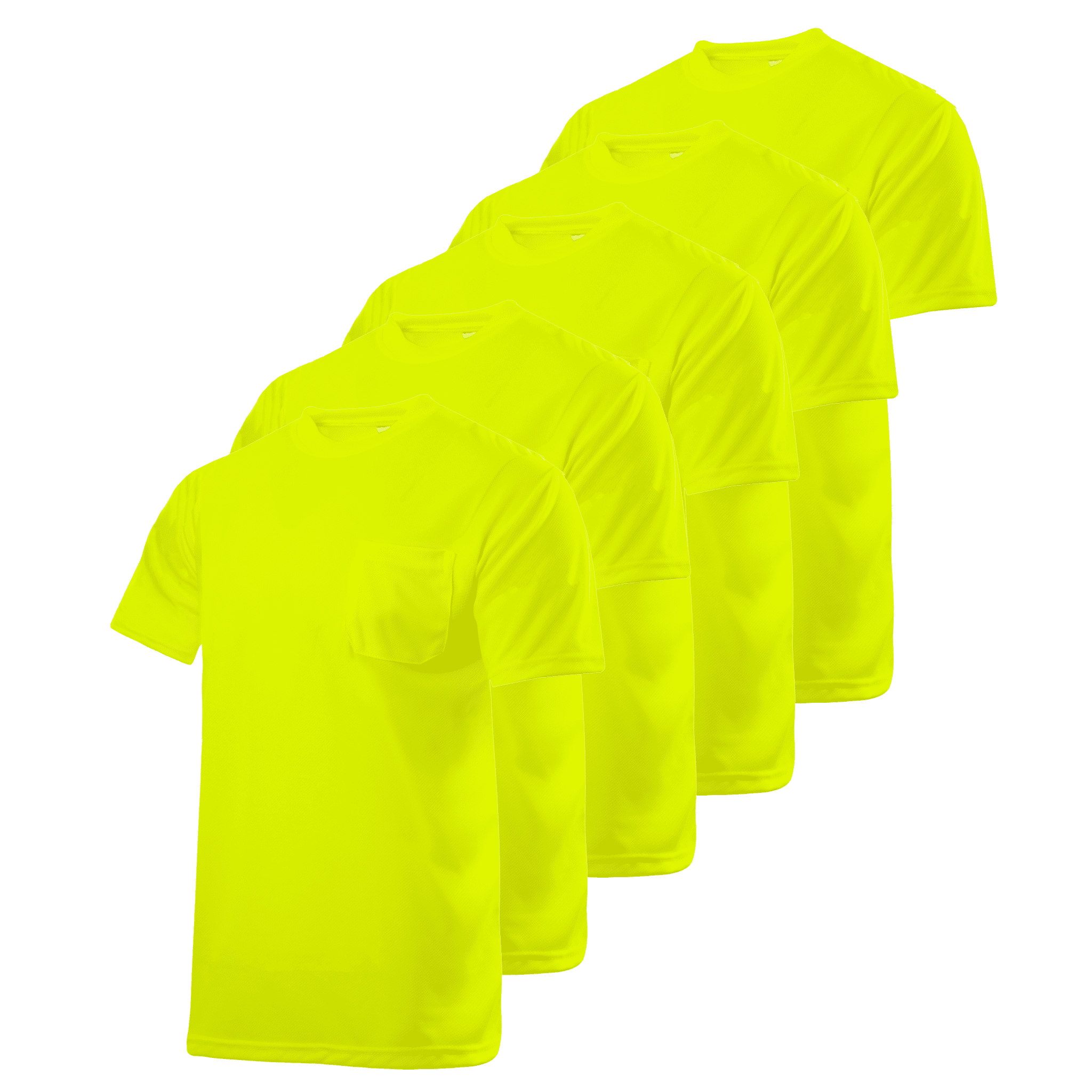 Hi-Vis Short Sleeve Polyester T-Shirt 5 Pack