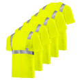 thumbnail image 1 of Jorestech Hi-Vis Short Sleeve Reflective Work Safety T-Shirt, Yellow, 5 Pack (S), 1 of 10