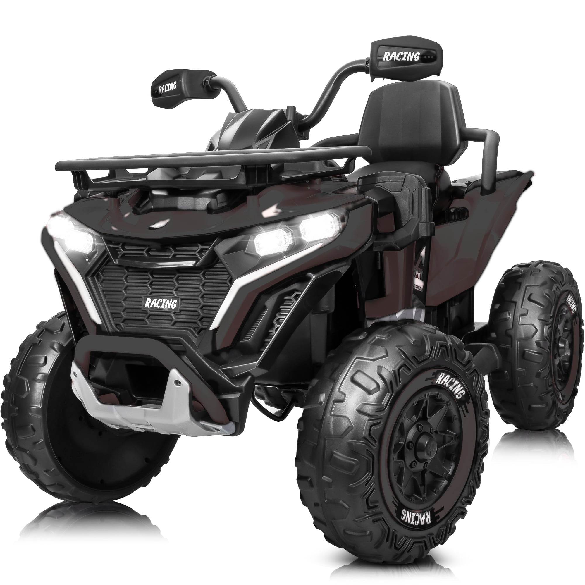 Jorfly 24V Ride on Car, Kids ATV XL Four Wheeler w/EVA Tires, 19