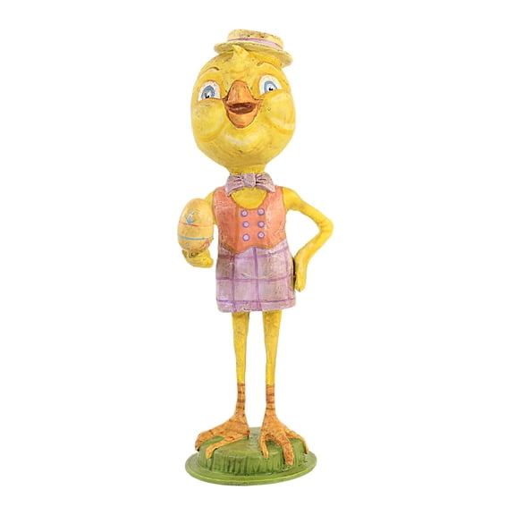 Jorge De Rojas Dapper Chickadee Polyresin Easter Spring Egg 43049