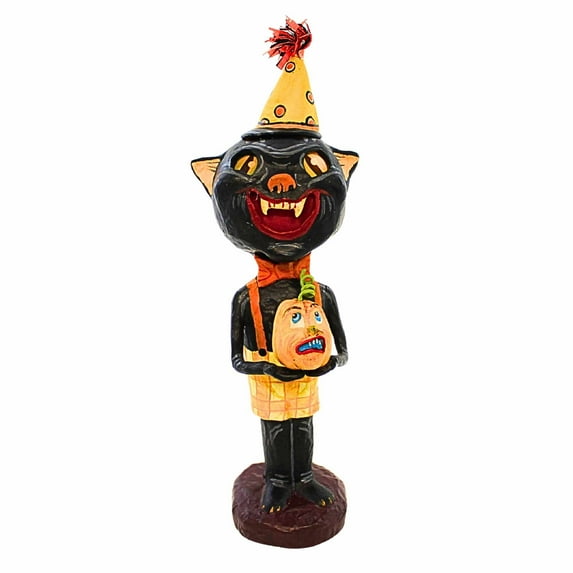 Jorge De Rojas 11.50In Smiley Puss, Polyresin, Halloween Black Cat 43043