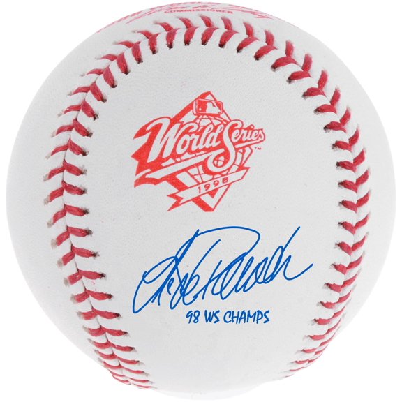 Jorge Posada New York Yankees Autographed 1998 World Series Logo Baseball with "98 WS Champs" Inscription