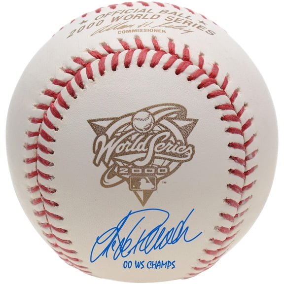 Jorge Posada New York Yankees Autographed 2000 World Series Logo Baseball with "00 WS Champs" Inscription - Fanatics Authentic Certified