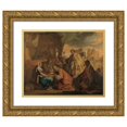 thumbnail image 1 of Joris van Schooten 14x12 Gold Ornate Wood Frame and Double Matted Museum Art Print Titled - The Adoration of the Magi (1646), 1 of 4