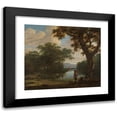 thumbnail image 1 of Joris van der Haagen 14x12 Black Modern Framed Museum Art Print Titled - Landscape with Fisherman with a Square Net (C. 1645 - C. 1655), 1 of 5