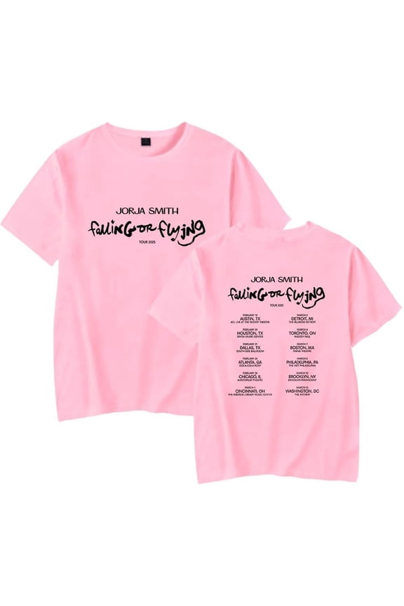 Jorja Smith Falling Or Flying Tour 2025 Merch T-Shirt Casual Short Sleeved T Shirt Unisex TShirt