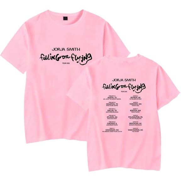 Jorja Smith falling or flying Tour 2025 Merch Short Sleeve T-shirt Unisex Fashion Crew Neck Top