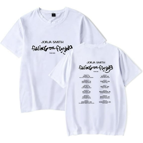 Jorja Smith falling or flying Tour 2025 Merch Short Sleeve T-shirt Unisex Fashion Crew Neck Top