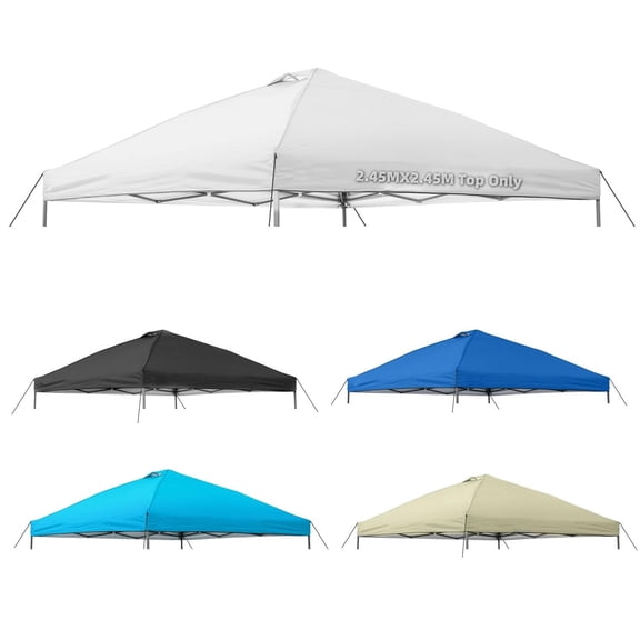 Jorohiker 8x8 Canopy Replacement Top Cover,Waterproof Pop Up Canopy Replacement Cover with Air Vent Ropes for Outdoor Garden Patio Picnic Camping,Top Only(Top Only,245 * 245cm,Cream