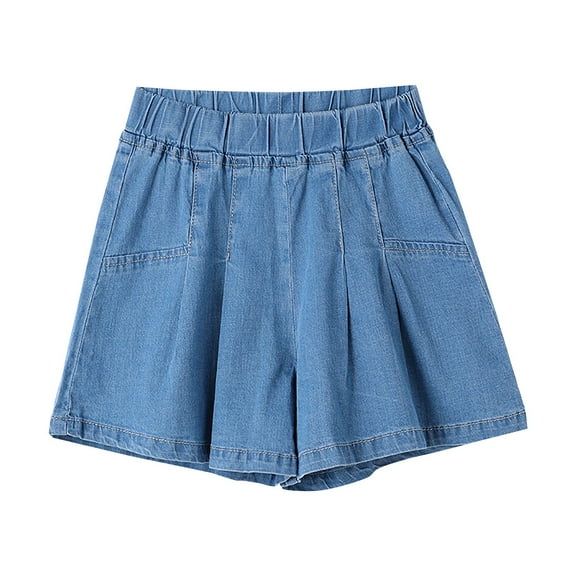 Jorts Kids Baggy Girls Jean Shorts for Girls Summer Ripped Raw Hem High Waist Straight Leg Casual Denim Shorts for Teen Girls 12-16Years