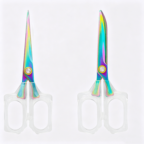 Jorunhe 2 Pack 8 inch Sharp Stainless Steel Scissors, Comfort-Grip Non-Adhesive Scissors for Office, Home, Craft
