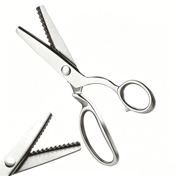Jorunhe 8 inch Pinking Shears, Stainless Steel Zig Zag Scissors for Fabric Cutting, Sharp Blade Sewing Scissors for Crafts, 1 Count