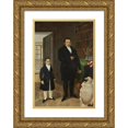 thumbnail image 1 of José Gil de Castro 14x18 Gold Ornate Wood Frame and Double Matted Museum Art Print Titled - Mariano Alejo Alvarez and His Son (ca. 1834), 1 of 4