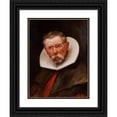 thumbnail image 1 of José Llaneces 15x18 Black Ornate Wood Framed Double Matted Museum Art Print Titled - Portrait of an Elderly Man Dressed in the Style of the Reign of Philip IIi, 1 of 5