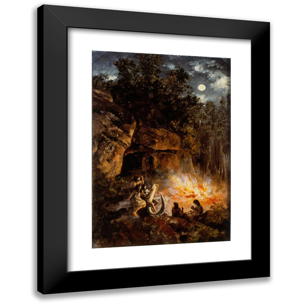 José María Velasco Scene from the Quaternary Upper Paleolithic Period Canvas Print