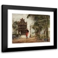 thumbnail image 1 of José Moreno Carbonero 14x12 Black Modern Framed Museum Art Print Titled - Courting by the Window Grille (1874), 1 of 5
