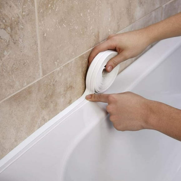 Caulk Tape Self Adhesive Strip for Bathtub Bathroom Shower Toilet Kitchen and Wall Sealing 10.5 Ft Length